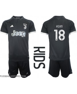 Günstige Juventus Moise Kean #18 3rd trikot Kinder 2023-24 Kurzarm (+ Kurze Hosen)